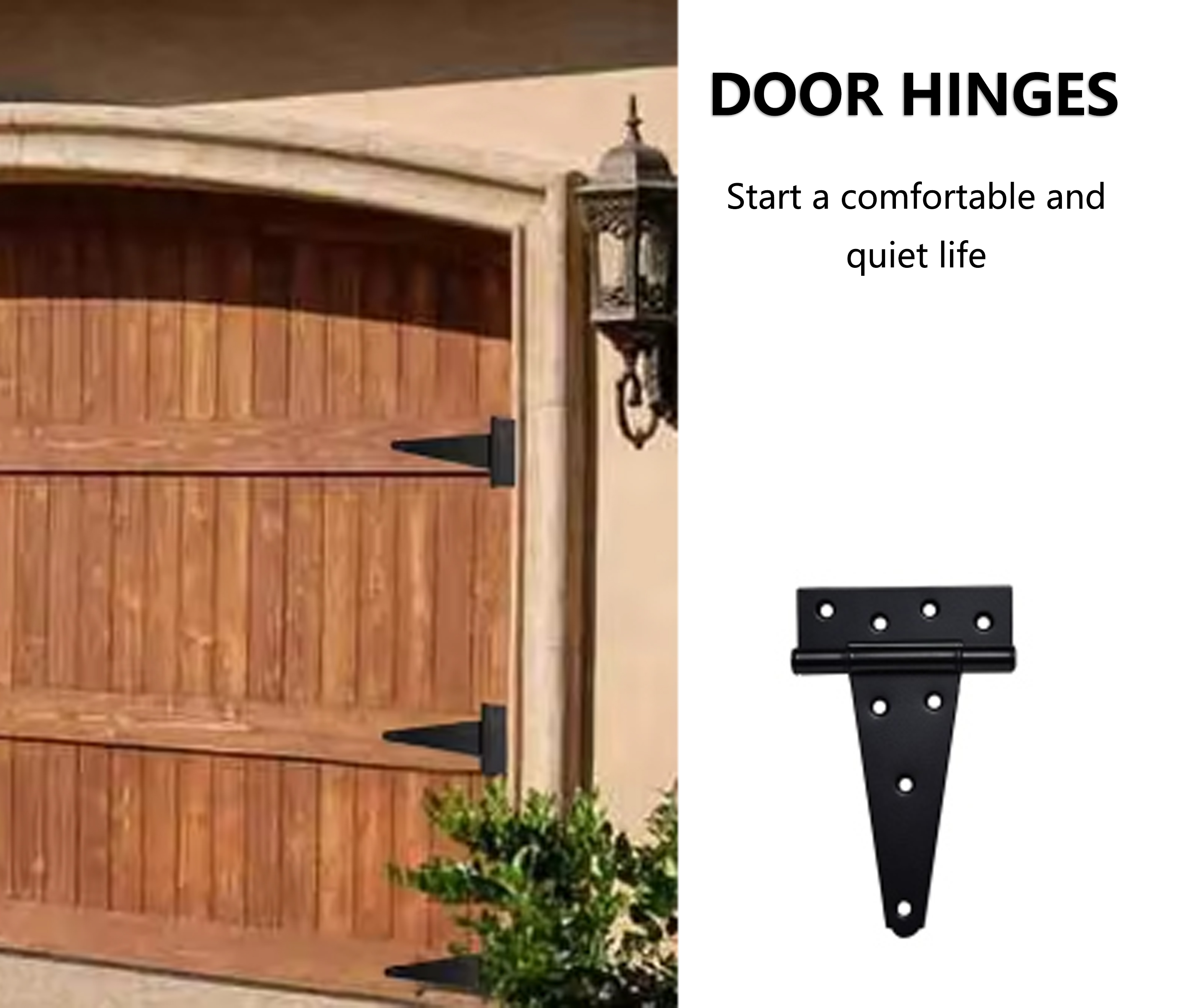 Bisagra T de grado industrial para puerta de entrada de jardín resistente