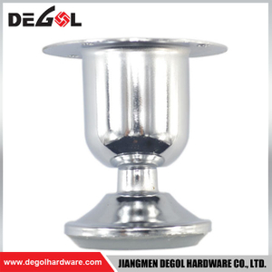  FL1032 hermosa pata de mueble de hierro pulido de acero inoxidable tipo taza para sofá, mesa, armario de cocina
