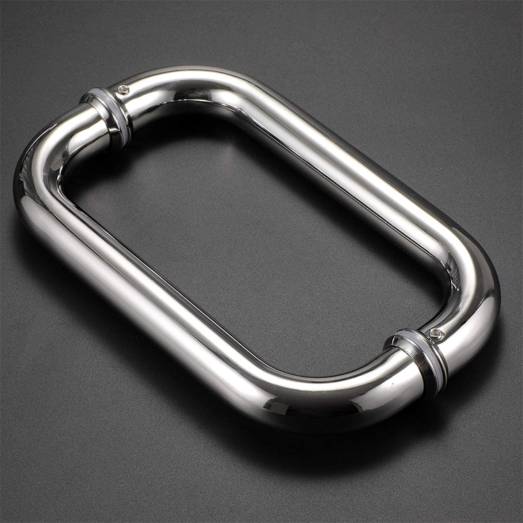 Tirador Sus304 de puerta de cristal de entrada espalda con espalda de acero inoxidable DP1003