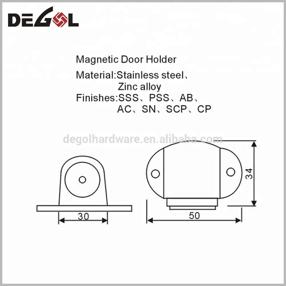 Tope de puerta de la novedad venta caliente tope de puerta magnético montado en el piso de acero inoxidable