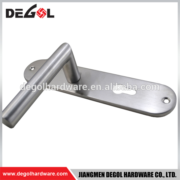 Manija de puerta de palanca de acero inoxidable de alta calidad en placa rectangular