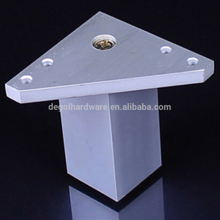 Durable base triangular muebles reposapiernas sofá mesa de aluminio pata