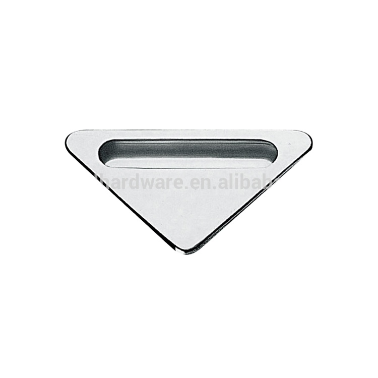 Placa triangular con orificio ovalado armario de madera manija de la puerta del gabinete oculto