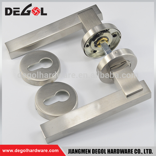 Manija de palanca de forma cuadrada de puerta tipo de cerradura de puerta de acero inoxidable 304 manijas de puerta hechas en china