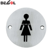 Placa de identificación de acero inoxidable cepillado con señalización minimalista moderna de acero inoxidable de 100x100x1,2 mm