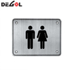 Placa de identificación de acero inoxidable cepillado con señalización minimalista moderna de acero inoxidable de 100x100x1,2 mm
