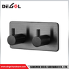 HKS1207 Perchero negro montado en la pared, ganchos para bata, colgador de tela, perchero para baño, cocina, garaje