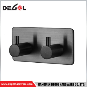 HKS1207 Perchero negro montado en la pared, ganchos para bata, colgador de tela, perchero para baño, cocina, garaje