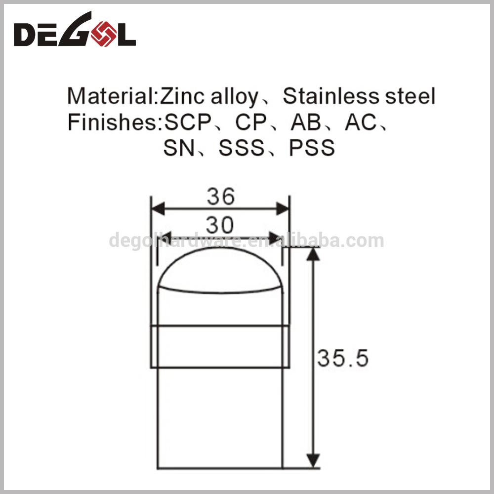 Tapón de puerta de garaje de latón de alta calidad de fábrica de China
