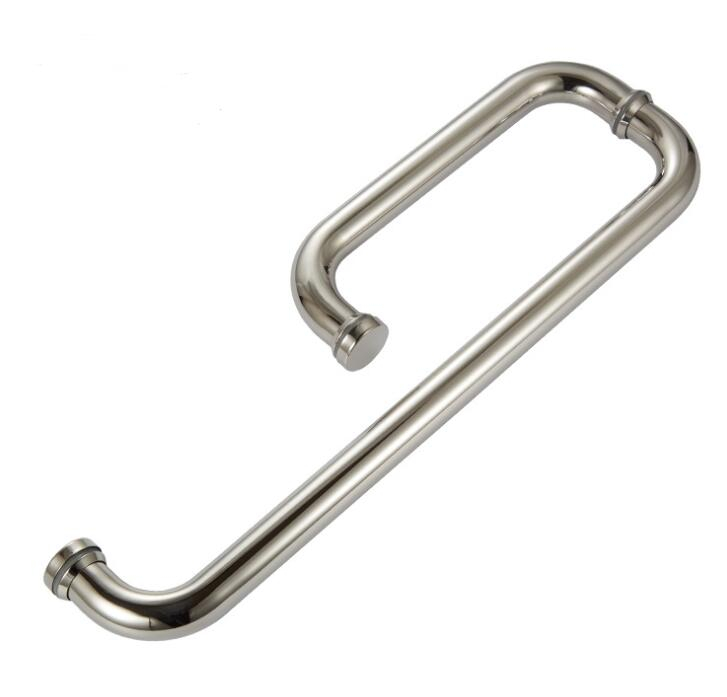 Tirador de puerta moderno de hierro forjado de acero inoxidable 304 para puerta de vidrio