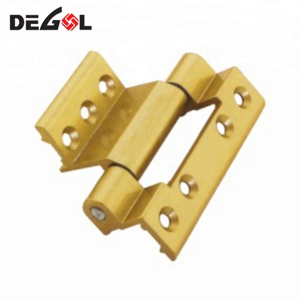 Tipos de venta caliente de aleación de aluminio plateado de trabajo ligero ranura redonda ventana abatible bisagra estancia