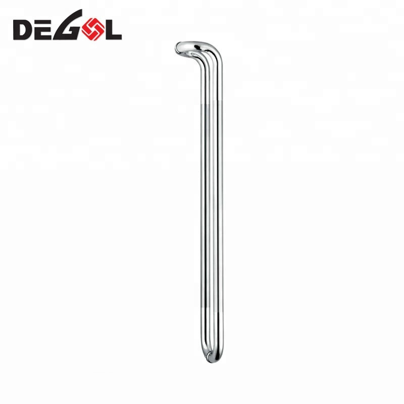 Venta caliente de acero inoxidable en forma de H puerta de vidrio doble lado a prueba de fuego manija de la puerta