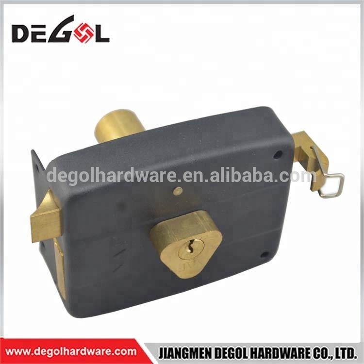 Cerradura de puerta de borde de latón negro superventas del fabricante de China para puerta de entrada