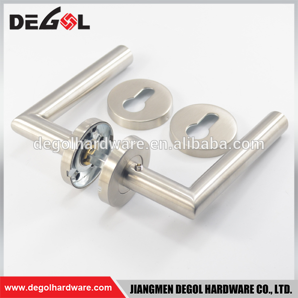 Manija de puerta de palanca de doble cara de acero inoxidable de estilo europeo