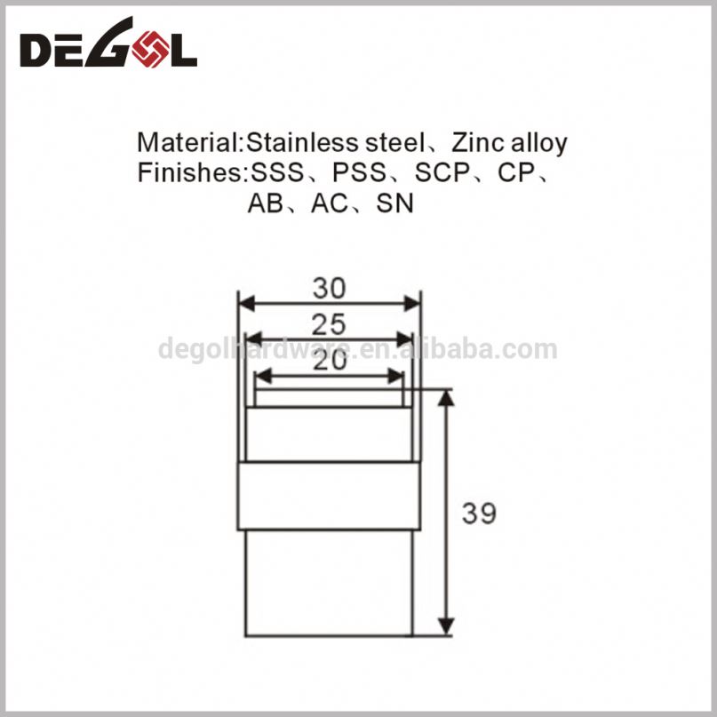 Precio más barato más vendido 201/304 Tope de puerta de acero inoxidable en el piso