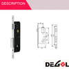 Cilindro de cerradura de mortaja de acero inoxidable seguro, juego de cerradura de mortaja silenciosa para puerta de madera
