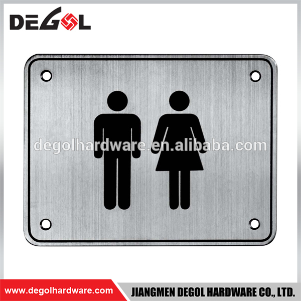 Placa de señal de puerta de metal interior y exterior de alta calidad personalizada