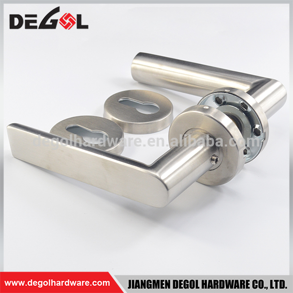 Proveedor de China de doble cara de acero inoxidable residencial de apartamentos de servicio pesado puerta sólida manija conjunto de palanca