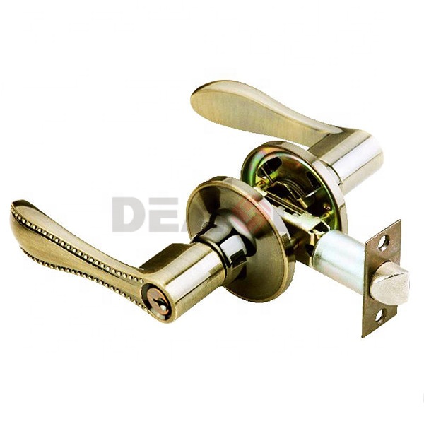 Interior Dormitorio y baño Privacidad Níquel satinado Tirador de la puerta sin llave Manija de la palanca de bloqueo