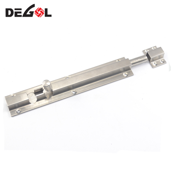 Pernos deslizantes de acero inoxidable plateados de 4 pulgadas, pernos de puerta de seguridad