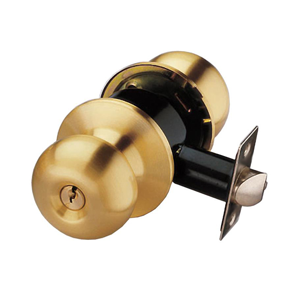 BDL1069 Cerradura de puerta simulada con perilla redonda de color dorado 