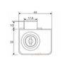 NO.409 Cerradura de cajón Total Iron Zinc Alloy Bravery 48*45 MM para muebles y gabinetes