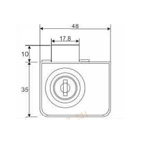 NO.409 Cerradura de cajón Total Iron Zinc Alloy Bravery 48*45 MM para muebles y gabinetes