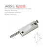 SL1035 Cerradura de puerta corrediza de aluminio con contraseña, estrecha, de aluminio, moderna y lujosa, de 85 mm Cerradura de puerta corrediza de acero inoxidable de diseño moderno con cuerpo de material de zinc 