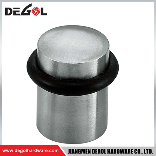 Tope de puerta cilíndrico de acero inoxidable plateado de China 35 * 40 mm 