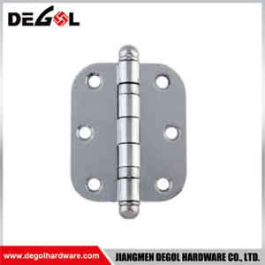 Bisagras de puerta de esquina redondeada de hierro plateado de 4*3 pulgadas fabricadas en China