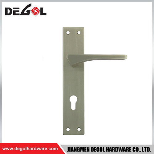 LP1009 Juego de cerradura de puerta cuadrada de aluminio y zinc de alta calidad, cerradura de puerta con manija de panel y llaves