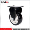 FC1010 Rueda giratoria para muebles con carro giratorio de goma de PVC de alta resistencia, 130 kg, 125 mm, con frenos, ruedas giratorias en tornillo negro, para movimiento de muebles