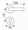Manija de puerta sofisticada de zinc y aluminio, material resistente, refina cualquier espacio
