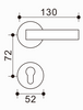 Palanca de puerta de lujo de zinc y aluminio, estructura robusta, embellece tu espacio