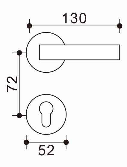 Palanca de puerta de lujo de zinc y aluminio, estructura robusta, embellece tu espacio