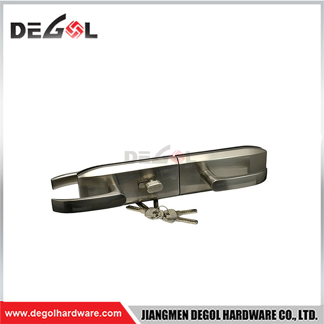 Cerradura de puerta de vidrio con palanca comercial de doble cara de acero inoxidable GL1036 con manija
