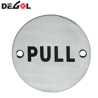 Placa de placa de señal de placa de puerta de acero inoxidable de alta calidad