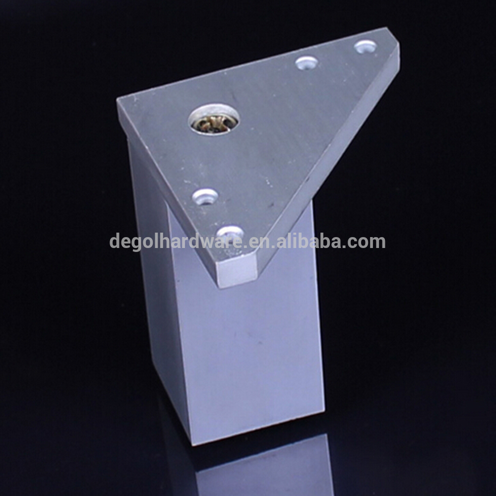 Durable base triangular muebles reposapiernas sofá mesa de aluminio pata