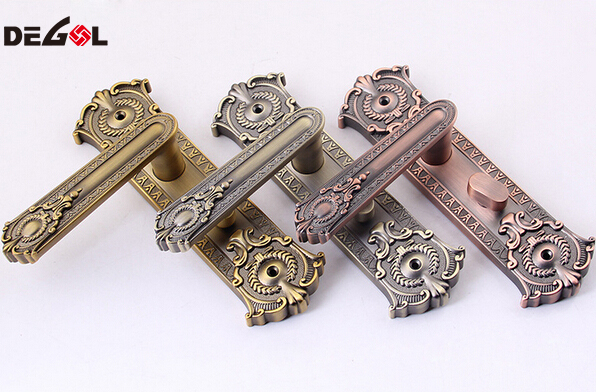 manija de la puerta de lujo de color rosa dorado real