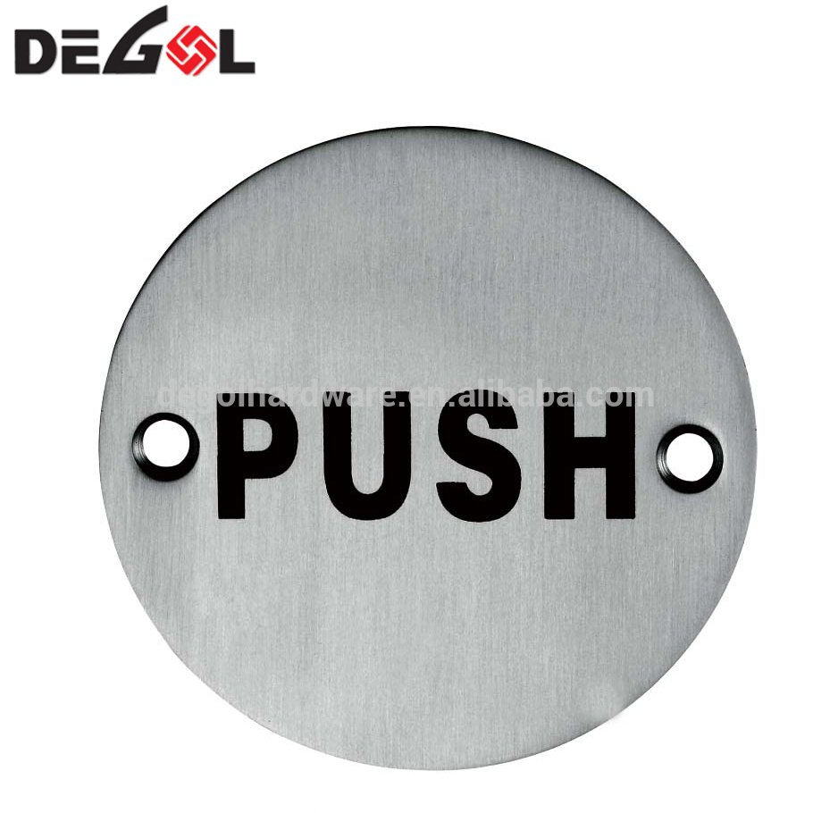 Letrero de puerta de metal Push Pull