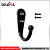 HKS1208 Garaje de cocina Gancho para abrigos montado en la pared negro individual Ganchos para batas rústicos Colgador para ropa Perchero con tornillos 