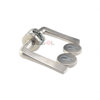 Venta caliente tubo de acero inoxidable tipo palanca palanca puerta de madera manija