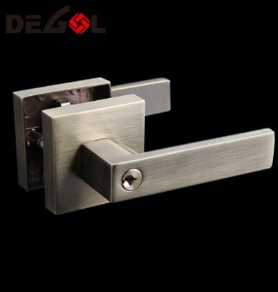 Juego de cerradura de manija de puerta de baño de aleación de zinc estilo americano BK