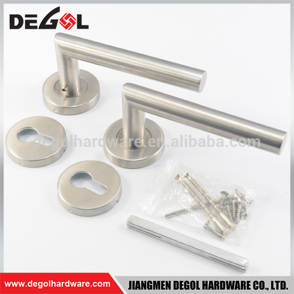 Manija de puerta de sala de cocina de acero inoxidable de palanca sólida de proveedor de China