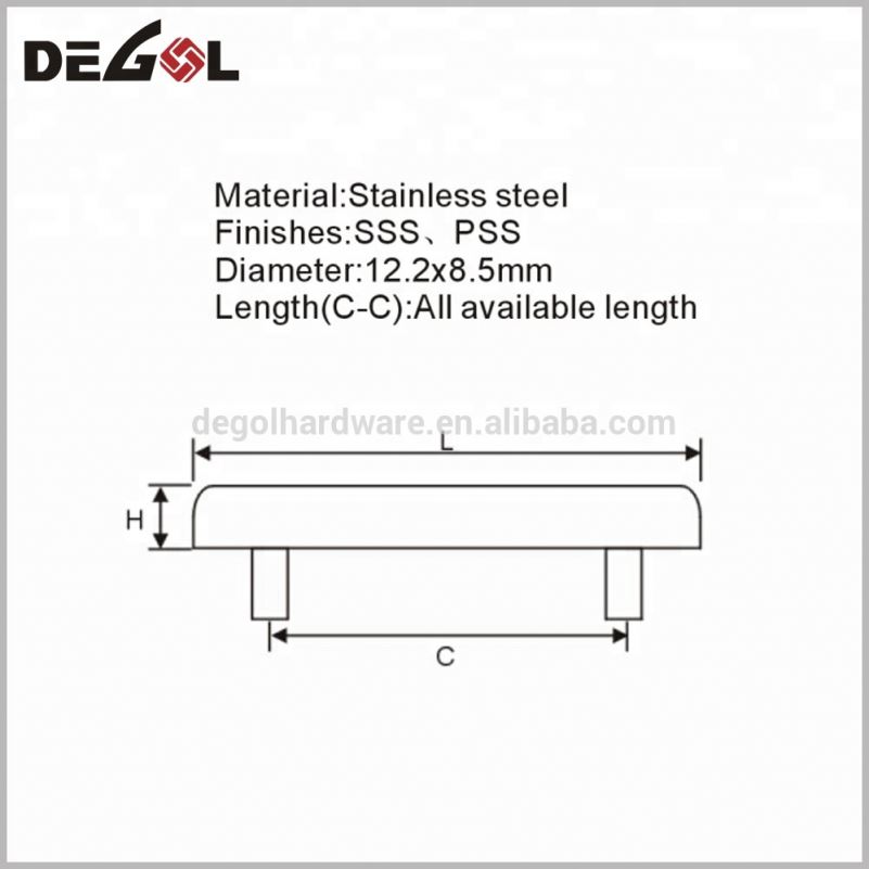 Tirador de muebles de acero inoxidable con barra en T con mejores ventas tirador de cocina