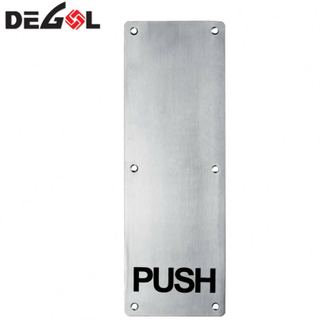 Placa de señalización de puerta de advertencia de atención de acero inoxidable cuadrada de venta caliente