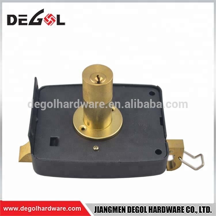 Cerradura de puerta de borde de latón negro superventas del fabricante de China para puerta de entrada
