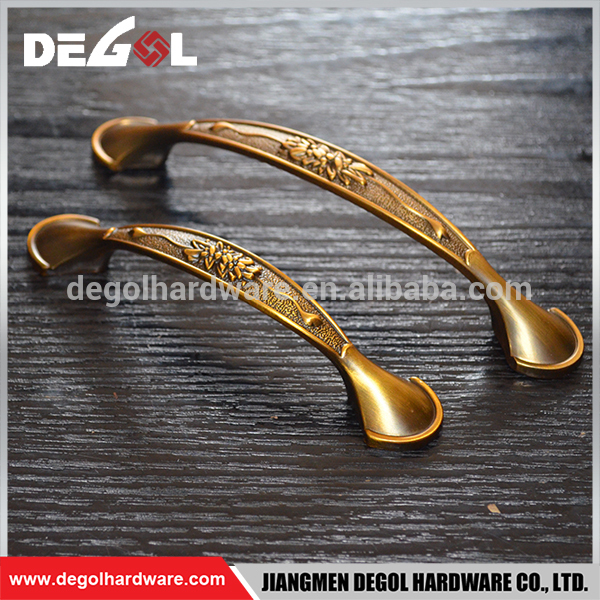Muebles de lujo de alta calidad para muebles de cajón, manija de gabinete de aleación de zinc de latón antiguo
