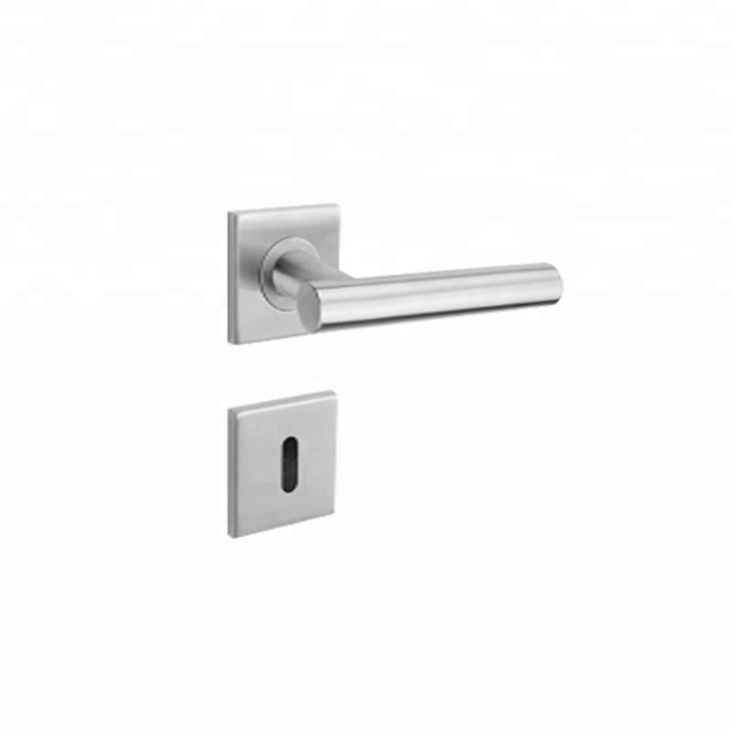 Tiradores de puerta de diseño cuadrado de acero inoxidable de doble cara