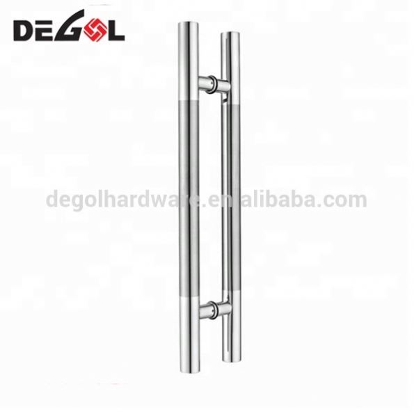 Tirador de puerta de cristal de acero inoxidable satinado vendedor caliente